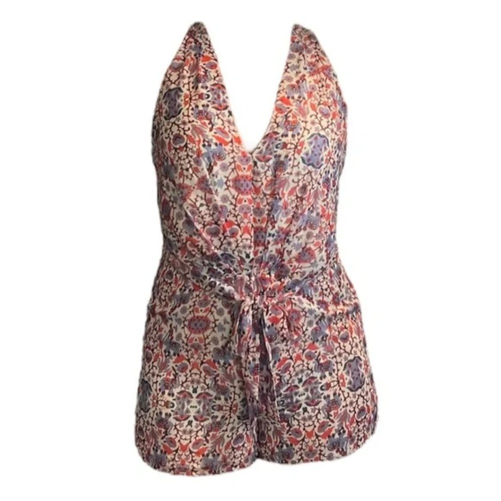 Forever 21 Contemporary - Romantic Floral V-Neck Romper - Small